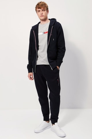 Sweat à capuche en coton biologique - Bleu marine