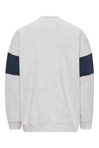 Sweat Gris clair chiné et bleu marine