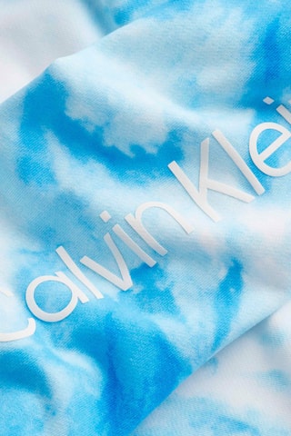 Sweat à capuche tie and dye Blanc et ciel