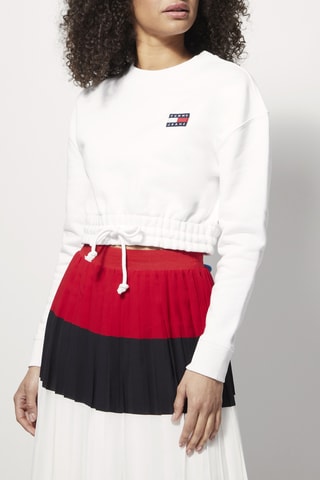 Sweat court en coton biologique Blanc