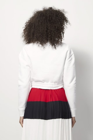 Sweat court en coton biologique Blanc