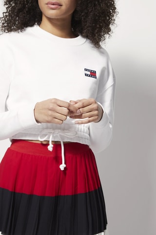 Sweat court en coton biologique Blanc