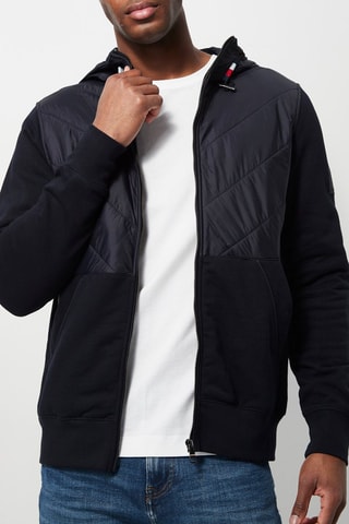 Sweat bi-matière Bleu nuit
