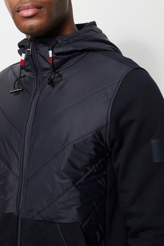 Sweat bi-matière Bleu nuit