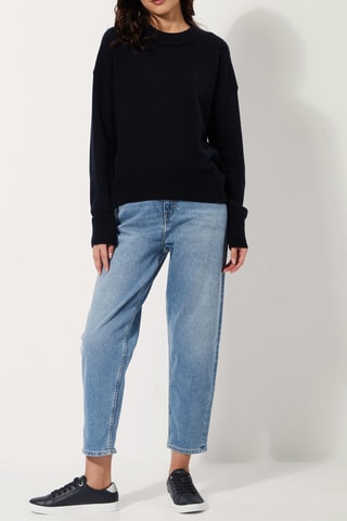 Sweat en laine et alpaga Bleu
