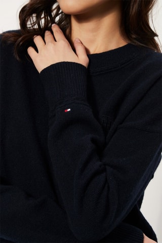 Sweat en laine et alpaga Bleu