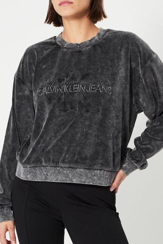 Sweat en velours - Anthracite