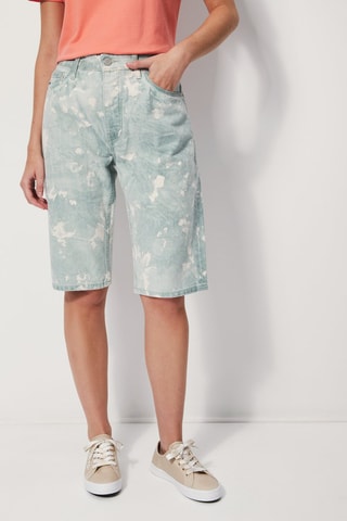Short en jean tie and dye Bleu