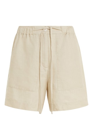 Short en lin Beige