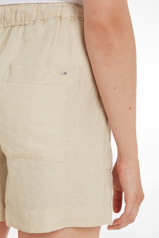 Short en lin Beige