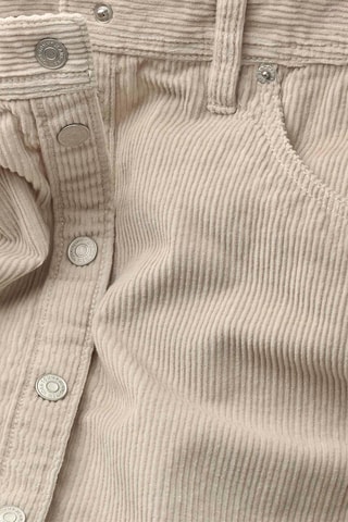 Jupe droite en velours Beige