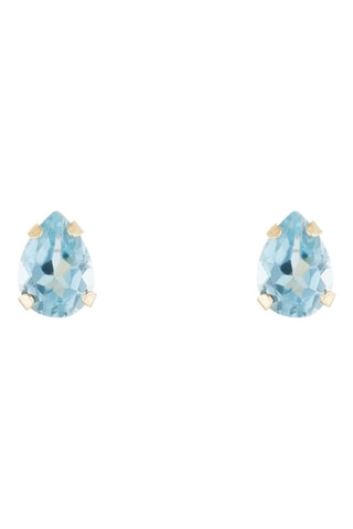 Puces Gouttes étincelantes Or jaune et topaze