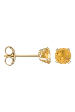 Puces Citrine Or jaune et citrine