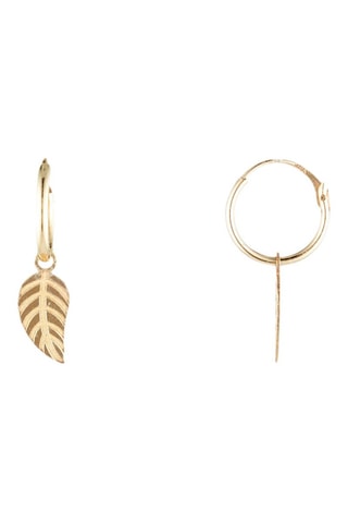 Boucles d'oreilles Feuillage doré Or jaune