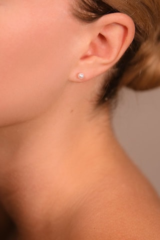 Puces My Pearl Or blanc et perles d'eau douce