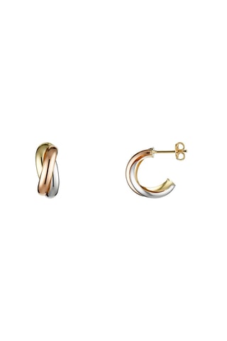 Demi-créoles Tri Or Or jaune, or blanc et or rose