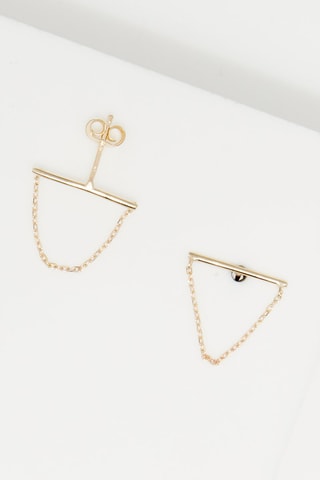 Boucles d'oreilles Chaîne triangle Or jaune