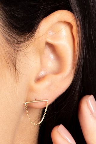Boucles d'oreilles Chaîne triangle Or jaune
