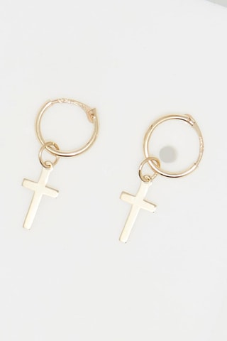 Créoles Croix dorée Or jaune
