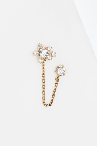 Boucle d'oreille 2 trous Duchesse Or jaune