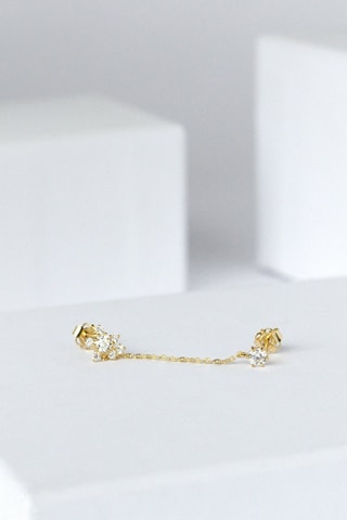 Boucle d'oreille 2 trous Duchesse Or jaune