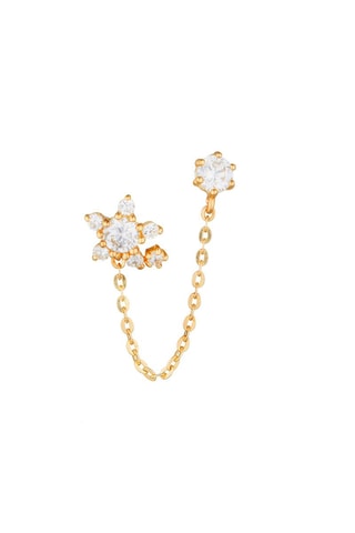Boucle d'oreille 2 trous Duchesse Or jaune