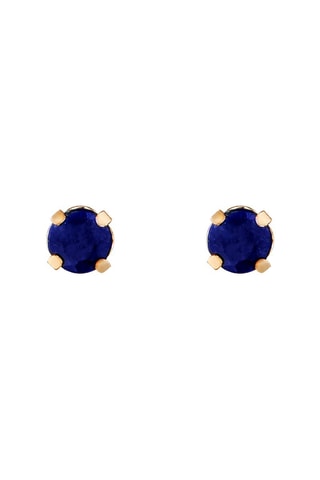 Puces Saphirs Bleus  Or jaune et saphirs