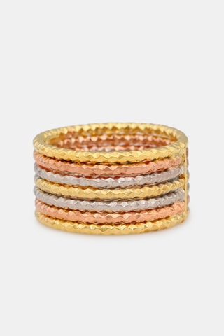 Bague Gabrielli - Or blanc, rose et jaune
