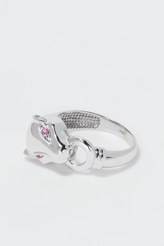 Bague Gold Animal Or blanc