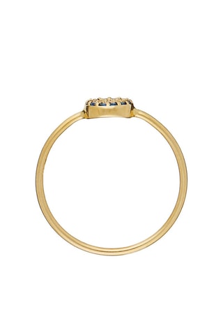 Bague Marguerite bleue Or jaune