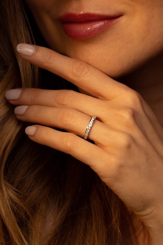 Bague Engagement Or blanc