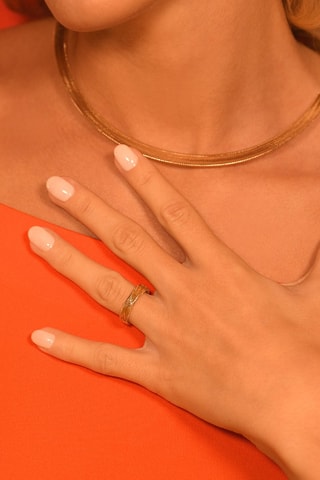 Bague Anneau Scintillant Or jaune