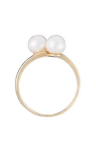 Bague Perlée ronde Or jaune et perles de culture