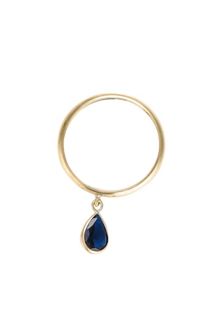 Bague Médaillon Bleu Or jaune
