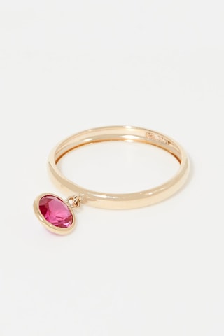 Bague Médaillon Rouge Or jaune