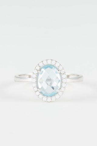 Bague Margate 
Or blanc et topaze