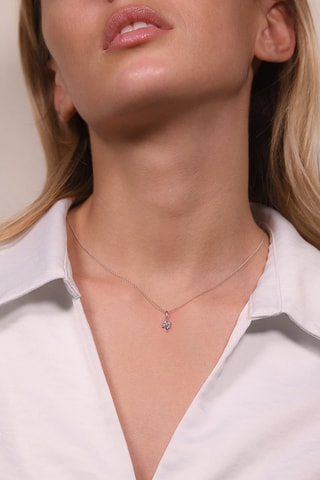 Pendentif Petit Trèfle Or blanc