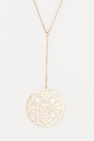 Collier Rosace pendante Or jaune