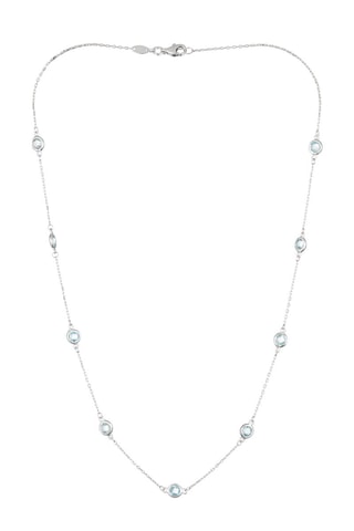 Collier Colors Or blanc et topazes