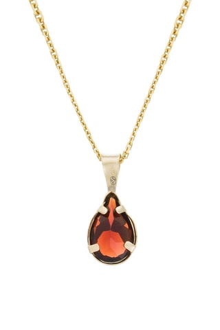 Pendentif Goutte grenat Or jaune et grenat