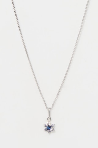 Pendentif Le messager bleu Or blanc