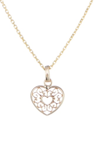 Pendentif Coeurs arabesque Or jaune