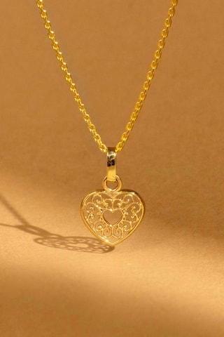 Pendentif Coeurs arabesque Or jaune