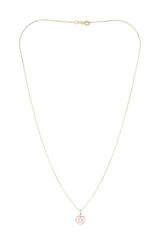 Pendentif Coeurs arabesque Or jaune