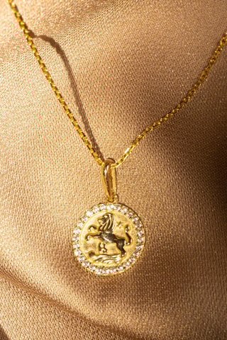 Pendentif Lion Or jaune