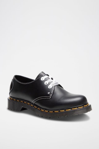 Derbys en cuir 1461 Hearts Black Smooth - Noir