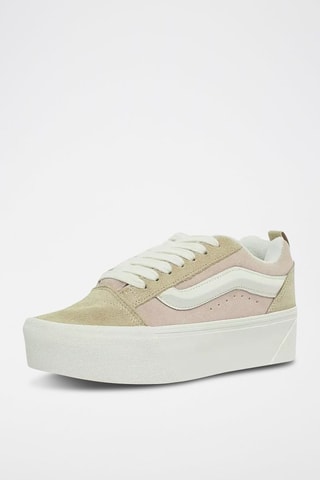 Tennis plateformes Skool Stack - Beige et rose