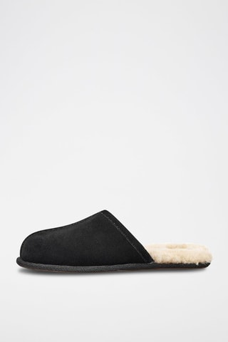 Chaussons en nubuck Scuff - Noir