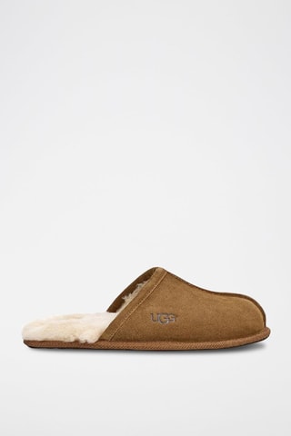 Chaussons en nubuck Scuff - Marron