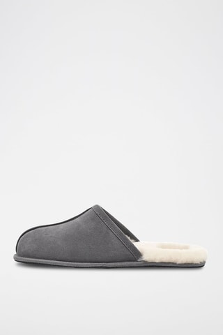 Chaussons en nubuck Scuff - Gris foncé